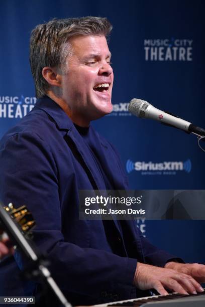 Recording Artist Richie McDonald of The Frontmen performs at SiriusXM Nashville Studios at Bridgestone Arena on March 21, 2018 in Nashville,...