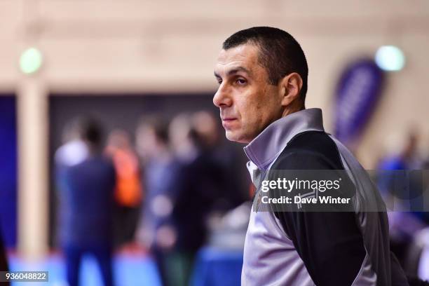 Ivry coach Rasto Stefanovic during the Lidl Starligue match between Massy and Ivry on March 21, 2018 in Massy, France.