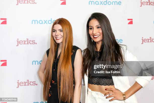 Candidates Klaudia Giez and Lis Kanzler during the 'Jerks' premiere at Zoo Palast on March 21, 2018 in Berlin, Germany.