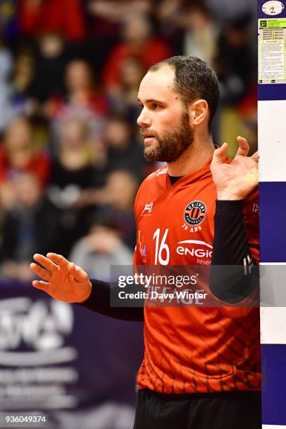 Francois Xavier Chapon of Ivry during the Lidl Starligue match between Massy and Ivry on March 21, 2018 in Massy, France.