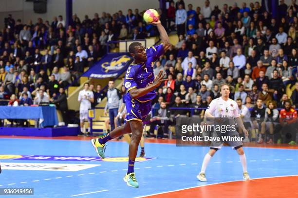 Ibrahima Sall of Massy during the Lidl Starligue match between Massy and Ivry on March 21, 2018 in Massy, France.