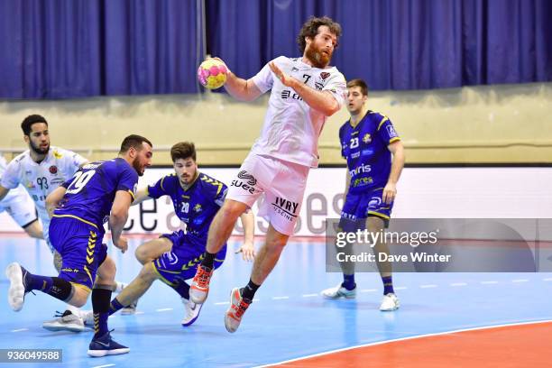 Mathieu Bataille of Ivry during the Lidl Starligue match between Massy and Ivry on March 21, 2018 in Massy, France.