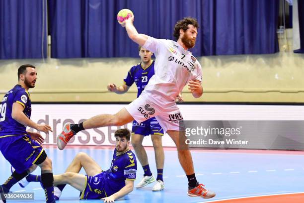 Mathieu Bataille of Ivry during the Lidl Starligue match between Massy and Ivry on March 21, 2018 in Massy, France.