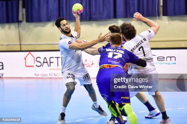 Micke Brasseleur of Ivry during the Lidl Starligue match between Massy and Ivry on March 21, 2018 in Massy, France.