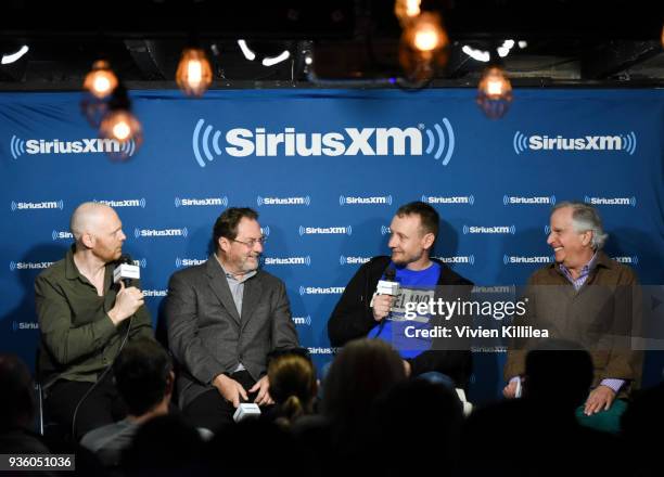 Comedian Bill Burr hosts a SiriusXM Headliners event with the cast of "Barry" featuring Stephen Root, Alec Berg and Henry Winkler at Meltdown Comics...