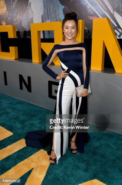 Lily Ji attends Universal's "Pacific Rim Uprising" premiere at TCL Chinese Theatre IMAX on March 21, 2018 in Hollywood, California.