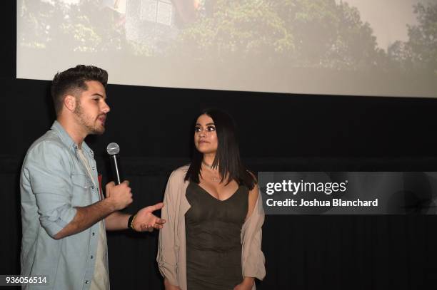 William Valdes and Vivian Fabiola speak at Universal Pictures hosts a Los Angeles Special Screening of Pacific Rim Uprising on Monday, March 19 with...