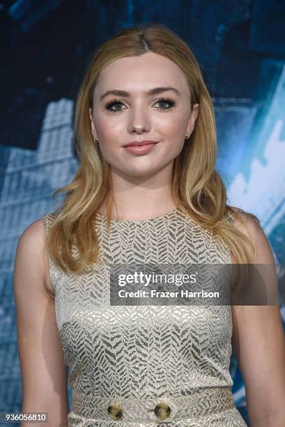 Peyton List attends Universal's "Pacific Rim Uprising" premiere at TCL Chinese Theatre IMAX on March 21, 2018 in Hollywood, California.