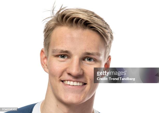Martin Odegaard of Norway during the Men's National team NFF Photocall on March 20, 2018 in Oslo, Norway.