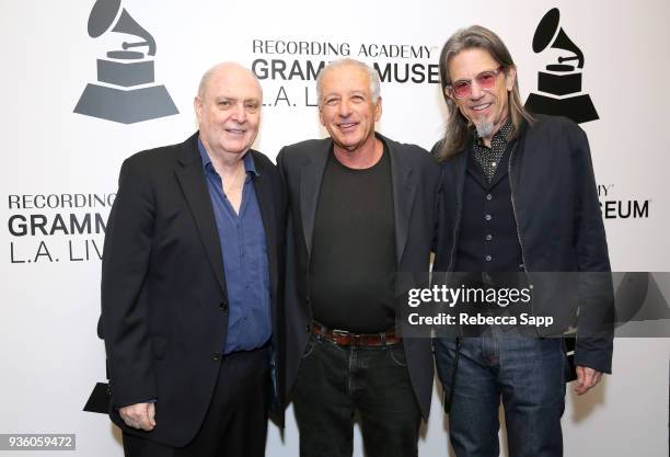 Singer/songwriter Billy Vera, director Alan Swyer and GRAMMY Museum Executive Director Scott Goldman attend Reel To Reel: Harlem To Hollywood...