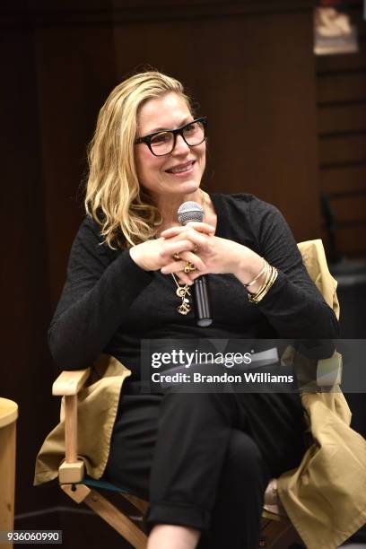 Actor Tatum O'Neal speaks during the celebration for Tina Alexis Allen's new memoir, "Hiding Out" at Barnes & Noble at The Grove on March 21, 2018 in...