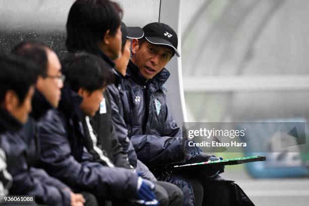 Head coach Masami Ihara of Avispa Fukuoka is seen during the J.League J2 match between Tokyo Verdy and Avispa Fukuoka at Ajinomoto Stadium on March...