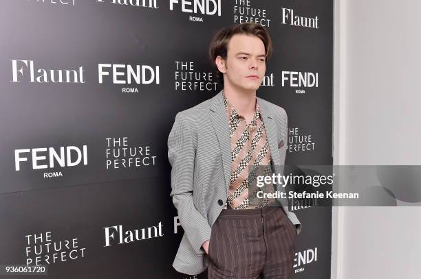 Charlie Heaton attends FENDI x Flaunt Celebrate The New Fantasy Issue at Casa Perfect on March 21, 2018 in Beverly Hills, California.