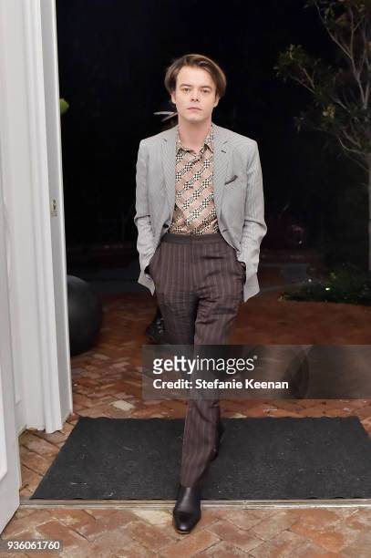 Charlie Heaton attends FENDI x Flaunt Celebrate The New Fantasy Issue at Casa Perfect on March 21, 2018 in Beverly Hills, California.