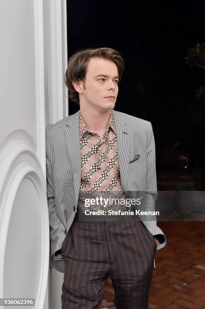 Charlie Heaton attends FENDI x Flaunt Celebrate The New Fantasy Issue at Casa Perfect on March 21, 2018 in Beverly Hills, California.