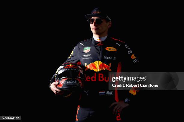 Max Verstappen of Netherlands and Red Bull Racing poses for a photo during previews ahead of the Australian Formula One Grand Prix at Albert Park on...