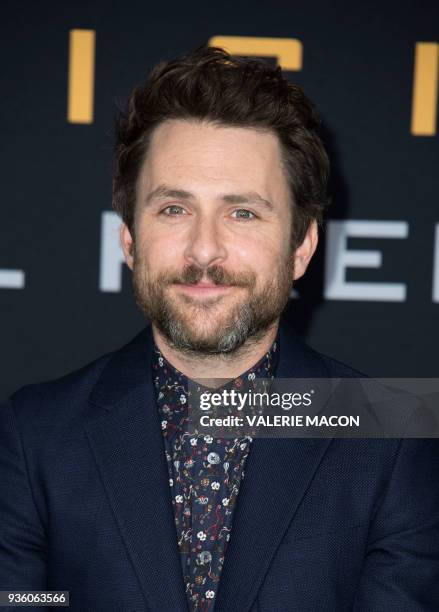 Actor Charlie Day attends The Universal Premiere "Pacific Rim: Uprising at the Chinese Theater on March 21 in Hollywood, California. / AFP PHOTO /...