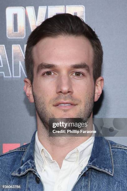 Andy Favreau attends the premiere of Netflix's "Game Over, Man!" at Regency Village Theatre on March 21, 2018 in Westwood, California.