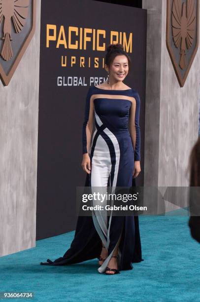 Lily Ji arrives to Universal's "Pacific Rim Uprising" premiere at TCL Chinese Theatre IMAX on March 21, 2018 in Hollywood, California.