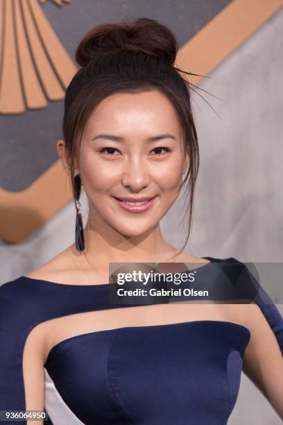 Lily Ji arrives to Universal's "Pacific Rim Uprising" premiere at TCL Chinese Theatre IMAX on March 21, 2018 in Hollywood, California.