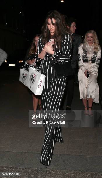 Brooke Vincent seen attending OK! Magazine's 25th anniversary party at The View from the Shard on March 21, 2018 in London, England.