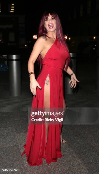 Kerry Katona seen attending OK! Magazine's 25th anniversary party at The View from the Shard on March 21, 2018 in London, England.