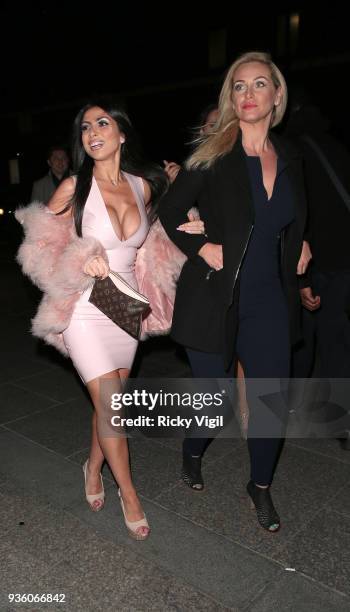 Francine Lewis seen attending OK! Magazine's 25th anniversary party at The View from the Shard on March 21, 2018 in London, England.