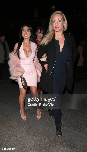 Francine Lewis seen attending OK! Magazine's 25th anniversary party at The View from the Shard on March 21, 2018 in London, England.