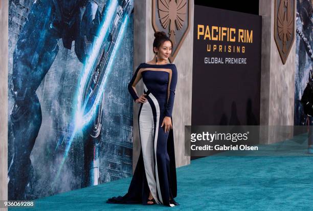 Lily Ji arrives to Universal's "Pacific Rim Uprising" premiere at TCL Chinese Theatre IMAX on March 21, 2018 in Hollywood, California.