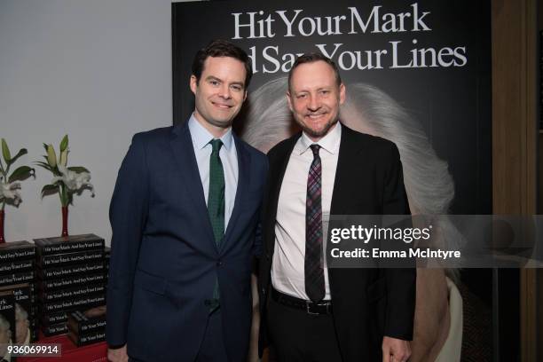 Actor Bill Hader and writer/producer Alec Berg attend the after party for the premiere of HBO's "Barry" at NeueHouse Hollywood on March 21, 2018 in...