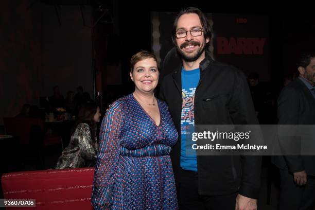 Amy Gravitt and Martin Starr attend the after party for the premiere of HBO's "Barry" at NeueHouse Hollywood on March 21, 2018 in Los Angeles,...