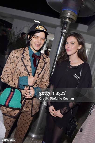 Soko and Rainey Qualley attend FENDI x Flaunt Celebrate The New Fantasy Issue at Casa Perfect on March 21, 2018 in Beverly Hills, California.