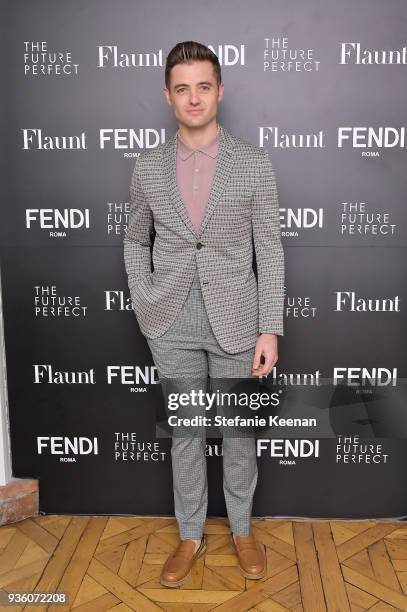 Robbie Rogers attends FENDI x Flaunt Celebrate The New Fantasy Issue at Casa Perfect on March 21, 2018 in Beverly Hills, California.