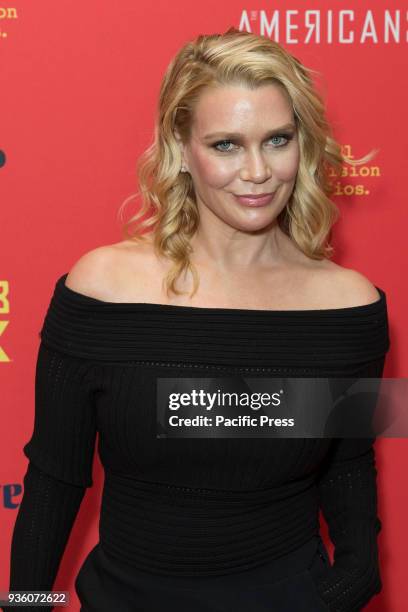 Laurie Holden attends FX The Americans season 6 premiere at Alice Tully Hall Lincoln Center.