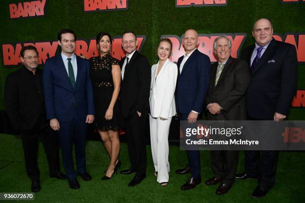 Stephen Root, Bill Hader, D'Arcy Carden, Alec Berg, Sarah Goldberg, Anthony Carrigan, Henry Winkler and Glenn Fleshler attend the premiere of HBO's...
