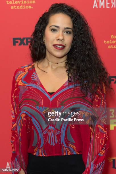 Keren Lugo attends FX The Americans season 6 premiere at Alice Tully Hall Lincoln Center.