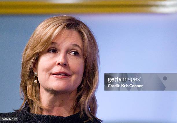 Kathleen Parker speaks during the Characters Unite National Town Hall at the NEWSEUM on December 2, 2009 in Washington, DC.