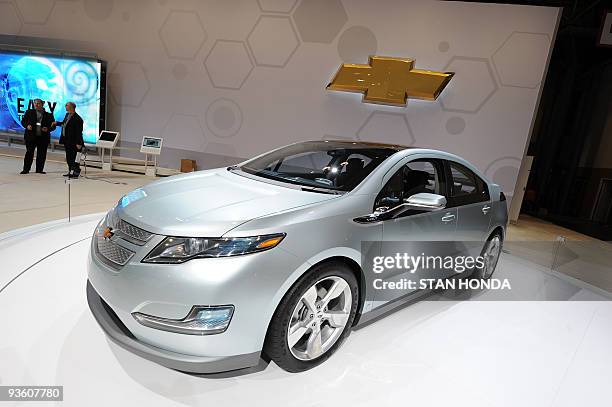 File photo dated 08 April, 2009 shows the 2009 Chevrolet Volt at the New York International Auto Show. General Motors will launch its hotly...