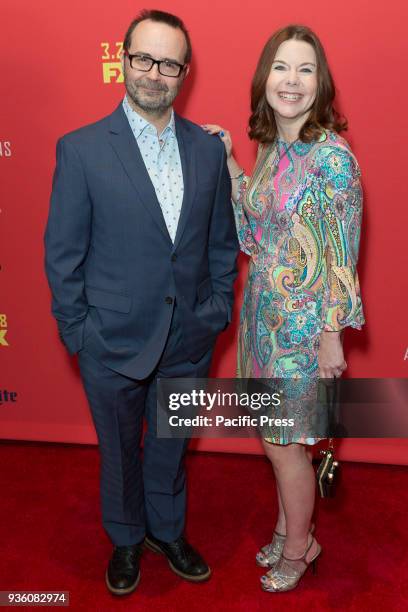Todd Faulkner and Nicole Greevy attend FX The Americans season 6 premiere at Alice Tully Hall Lincoln Center.