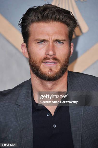 Actor Scott Eastwood attends the premiere of Universal's "Pacific Rim Uprising" at TCL Chinese Theatre IMAX on March 21, 2018 in Hollywood,...