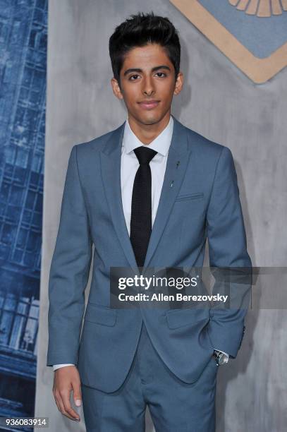 Karan Brar attends the premiere of Universal's "Pacific Rim Uprising" at TCL Chinese Theatre IMAX on March 21, 2018 in Hollywood, California.