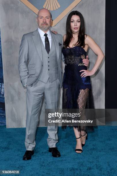 Steven S. DeKnight and Jaime Slater attend the premiere of Universal's "Pacific Rim Uprising" at TCL Chinese Theatre IMAX on March 21, 2018 in...