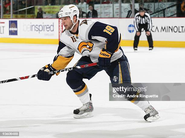 Tim Connolly of the Buffalo Sabres skates against the Ottawa Senators at Scotiabank Place on November 21, 2009 in Ottawa, Ontario, Canada.