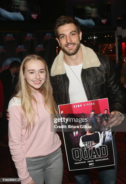 Jake Allyn poses with fans as he promotes the BET television show "The Quad" at Planet Hollywood Times Square on March 21, 2018 in New York City.