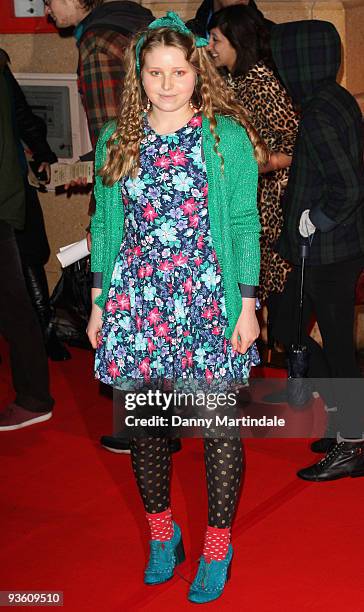 Jessie Cave attends the UK Premiere of 'Where The Wild Things Are' at Vue West End on December 2, 2009 in London, England.