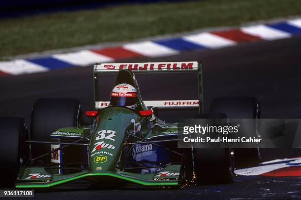 Bertrand Gachot, Jordan-Ford 191, Grand Prix of Germany, Hockenheimring, 28 July 1991.