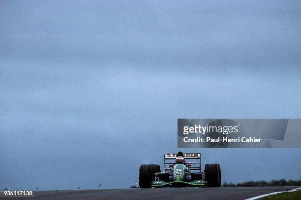 Bertrand Gachot, Jordan-Ford 191, Grand Prix of Great Britain, Silverstone Circuit, 14 July 1991.