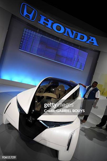 The Honda P-NUT concept vehicle is displayed during the Los Angeles Auto Show on December 2, 2009 in Los Angeles, California. The Los Angeles Auto...