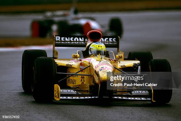 Giancarlo Fisichella, Jordan-Peugeot 197, Grand Prix of Belgium, Circuit de Spa-Francorchamps, 24 August 1997.