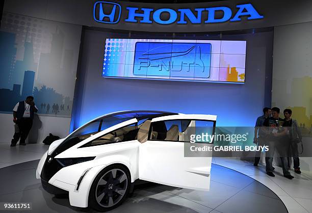 The Honda P-NUT concept vehicle is displayed during the Los Angeles Auto Show on December 2, 2009 in Los Angeles, California. The Los Angeles Auto...